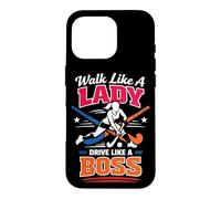 Field Hockey Walk Like A Lady Drive Like A Boss Case for iPhone 16 Pro
