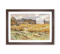 Field in France by John Singer Sargent Framed Print | A2 Walnut Framed Wall Art | Ready to Hang | Modern Nature Picture | Living Room Bedroom Lounge Office