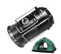 Field Lamp, Camping Lantern - Portable Foldable Solar Powered Lantern - Camping Accessories with Waterproof Electric Light, Tent Lantern with 3 Modes