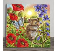 Field Mouse Ceramic Picture Tile Artwork By Judith Yates Hanging Wall Art Home Décor