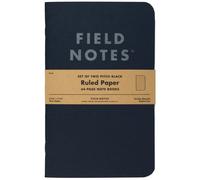 Field Notes 2 Pack Pitch Black Ruled Paper - One Size - Menswear One Size