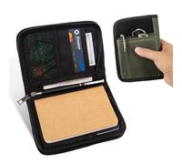 Field Notes Nnotebook- with Key Ring and Pen Holder for Journal Notebook Planner,Cover Waxed Canvas,Field Notes Notebook 5" x 6.7" (Army Green)