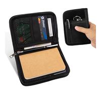 Field Notes Nnotebook- with Key Ring and Pen Holder for Journal Notebook Planner,Cover Waxed Canvas,field Notes Notebook 5" x 6.7" (Black)
