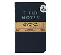 Field Notes: Pitch Black Dot Graph Note Books, 2-Pack - 121 x 191mm