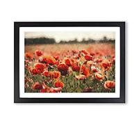 Field of Poppies Vol.1 Painting Framed Print | A2 Black Framed Wall Art | Ready to Hang | Modern Historical Picture | Living Room Bedroom Lounge Office