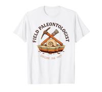 Field Paleontologist Digging The Past Fossil Value Graphic T-Shirt, Men, White, S