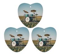 Field Printed Music Car Air Freshener, 3 Pcs Love form Hanging Air Freshener Cards, Long Lasting Fragrance Scented Cards for Car, Home, Office Black-style