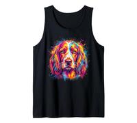 Field Spaniel Colorful Dog Portrait Tank Top