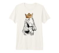 Field Spaniel Dog Wearing Crown Premium T-Shirt