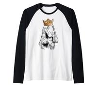 Field Spaniel Dog Wearing Crown Raglan Baseball Tee