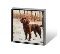 Field Spaniel in The Winter Landscape Funny Lapel Tie Pin Buttons Brooch Badge Pin Clothes Hat Accessories for Men Women