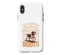 Field Springer in My Blood Mud on My Boots Dog Case for iPhone X/XS