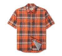 Field & Stream Men's Line Burner Short Sleeve Fishing Shirt, Sunkissed Plaid, Sunkissed Plaid, Large