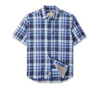 Field & Stream Men's Line Burner Short Sleeve Fishing Shirt, Sunkissed Plaid, Ultramarine Plaid, Large