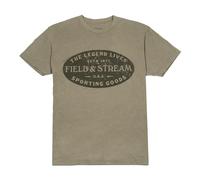 Field & Stream Unisex Adult Lightweight Short Sleeve Graphic Tee Shirt, Light Olive, Large