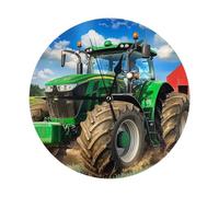 Field Style Farm Tractor Home Decorative Wall Clock, 10 Inch Silent Wall Clock Battery Operated For Bedroom Kitchen Living Room Office