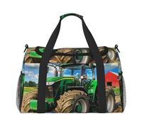 Field Style Farm Tractor Waterproof Weekender Bags Duffel Bag Large Carry On Hand Luggage Bags Foldable Tote Bag for Travel Sports Gym Dance