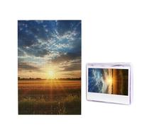 Field Sunrise Puzzle for Adults 1000 Pieces, Wooden Jigsaw Puzzle from Photos, Challenging Puzzles Perfect for Game Nights, Home Decoration Puzzles Gift for Holiday Birthday