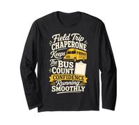 Field Trip Chaperone Keeps The Bus Count Confidence On Track Long Sleeve T-Shirt