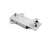 Field Tuff Steel Fork Mount Hitch Adapter with 2 Inch Tow Ball, Silver | Slides On and Hand Tightens, Chain and Strap Loops, Works with Coupler or Pin, Fits Skid Loader and Forklift