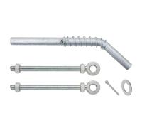 Fieldgate Channel Gate Fixing Kit with 19mm x 150mm Adjustable Gate Eyes, 300mm Sprung Slide Bolt, Galvanized Metal Hardware for Agricultural Fencing