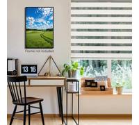 Fields Blue Sky White Clouds Canvas Wall Art, Realistic Pastoral Style Unframed Canvas Decorative Paintings, Green Wall Art Poster Artwork for Living Room Hallway or Stairs Walls Decor 12x16in