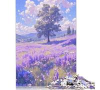 Fields Full of Tulips Jigsaw Puzzles for Adults 500 Pieces Wood Puzzle Birthday Gifts Jigsaw Puzzle, Family Games Together 500pcs (52x38cm)