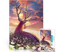 Fields of DaisiesJigsaw Puzzles 1000 Piece for Adults Challenging Game and Family Play with Fully Interlocking Randomly Shaped Pieces 38x26cm