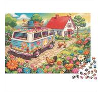 Fields Of Freedom 1000 Piece Jigsaw Puzzle,Home Wall Decor,Great Gifts,Educational Toy Station Wagon,Impossible Challenge,Premium,Adults & Kids 14+,Stress Relief 52x38cm