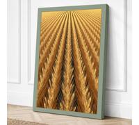 Fields of Gold Rustic Canvas Wall Art Print 18x12 Inch (46 x 30 cm)