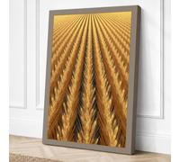Fields of Gold Rustic Canvas Wall Art Print 18x12 Inch (46 x 30 cm)