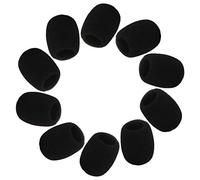 Fielect 10Pcs D24-26mm L42mm Microphone Cover Sponge Foam Mic Cover Microphone Windscreen Shield Protection Conference Meeting Microphone Micro Foam Filter Pop Filters