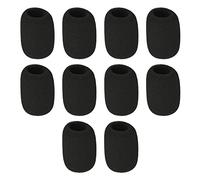 Fielect 10Pcs D30-33mm L50mm Microphone Cover Sponge Foam Mic Cover Microphone Windscreen Shield Protection Conference Meeting Microphone Micro Foam Filter Pop Filters
