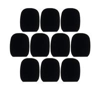 Fielect 10Pcs D35-40mm L45mm Microphone Cover Sponge Foam Mic Cover Microphone Windscreen Shield Protection Conference Meeting Microphone Micro Foam Filter Pop Filters