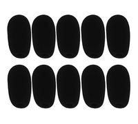Fielect 10PCS Foam Mic Cover Microphone Windscreen Shield Protection 24x48mm Length for Headse