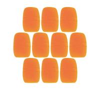 Fielect 10Pcs Microphone Mic Covers Foam Thick Handheld Stage Microphone Windscreen Foam Cover Orange for KTV, Dance Ball, Conference Room, News Interviews（Color Ring Color Random