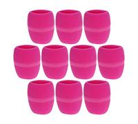 Fielect 10PCS Sponge Foam Mic Cover Handheld Microphone Windscreen Shield Protection Pink for KTV Broadcasting