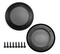 Fielect 2 Pcs 5.5inch /139mm Speaker Grill Mesh Decorative Circle Woofer Guard Protector Cover Audio Accessories Black Cloth Cover