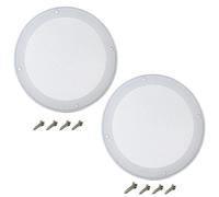 Fielect 2 x 6.5 inch Speaker Grill Covers White Subwoofer Guard Protector Mesh Round Woofer Car Speaker Grill Cover with 8 Screws