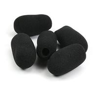 Fielect 20PCS Foam Mic Cover Microphone Windscreen Shield Protection 24x48mm Length for Headse