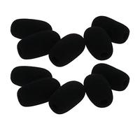 Fielect 20PCS Foam Mic Cover Microphone Windscreen Shield Protection 25x50mm Length for Headse