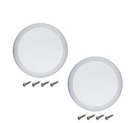 Fielect 2Pcs 9inch/225mm Speaker Grill Mesh Cover White SubWoofer Grill Cvoer Speaker Cvoers Guard Protector Audio Accessories