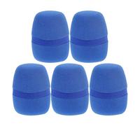 Fielect 5PCS Sponge Foam Mic Cover Handheld Microphone Windscreen Shield Protection Blue for KTV Broadcasting