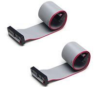 Fielect Female to Female IDE PATA Grey Flat Ribbon Cable 30cm 26-pin Power Connector Splitter Cable Copper Conductor Adapter for Printer Autor Electrical Equipment 2pcs