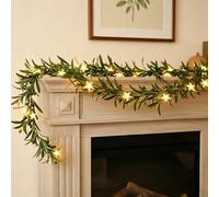 Fielegen 1.8 Meter Olive Garland with 20 LED Star String Lights
