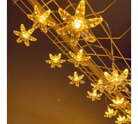 Fielegen 20 LED 9.84FT Cherry Blossom Flower String Lights Battery Powered Cherry Fairy String Lights Bedroom Decorative Lights for Valentine's Day Home Garden Patio Room Wall Decor