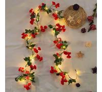 Fielegen 20 LED Artificial Rose Flower Vine String Lights, 2 Meter 6FT Battery Operated Rose Flowers Ivy Garland Fairy Lights for Valentine's Day Wedding Birthday Garden Party Gifts Decorations