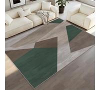 FIEMAR Modern Rugs, 160x200cm Neutral Geometric Area Rug, Irregular Patchwork Carpet, Living Room Non-slip Short Pile Large Rug Soft for Bedroom Home Office Study Decor