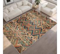 FIEMAR Native American Rugs, 200x300cm Boho Tribal Style Area Rug Southwestern Aztec Tribal Carpet, Extra Large Rug Size Bedroom Home Office Rugs Living Room Low Pile Non Shedding