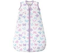 FIEMOL Baby Sleeping Bag 12-18 Months 2.5 Tog, Winter Cotton Toddler and Infant Sleep Bag, Baby Sleep Sack 2-Way Zipper Warm Wearable Blanket Purple Butterfly